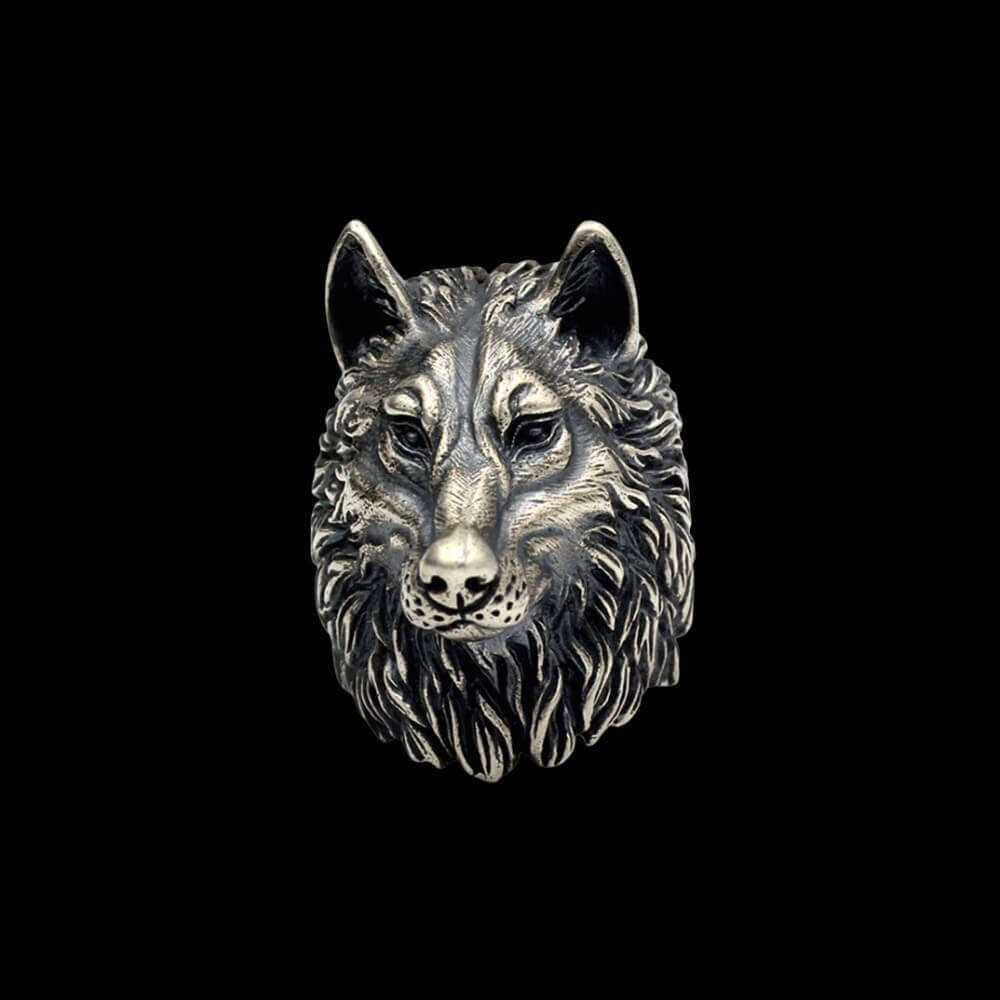 Fenrir Wolf Head Ring - Odin's Treasures