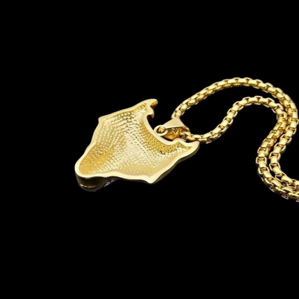 Golden Fenrir Head Necklace