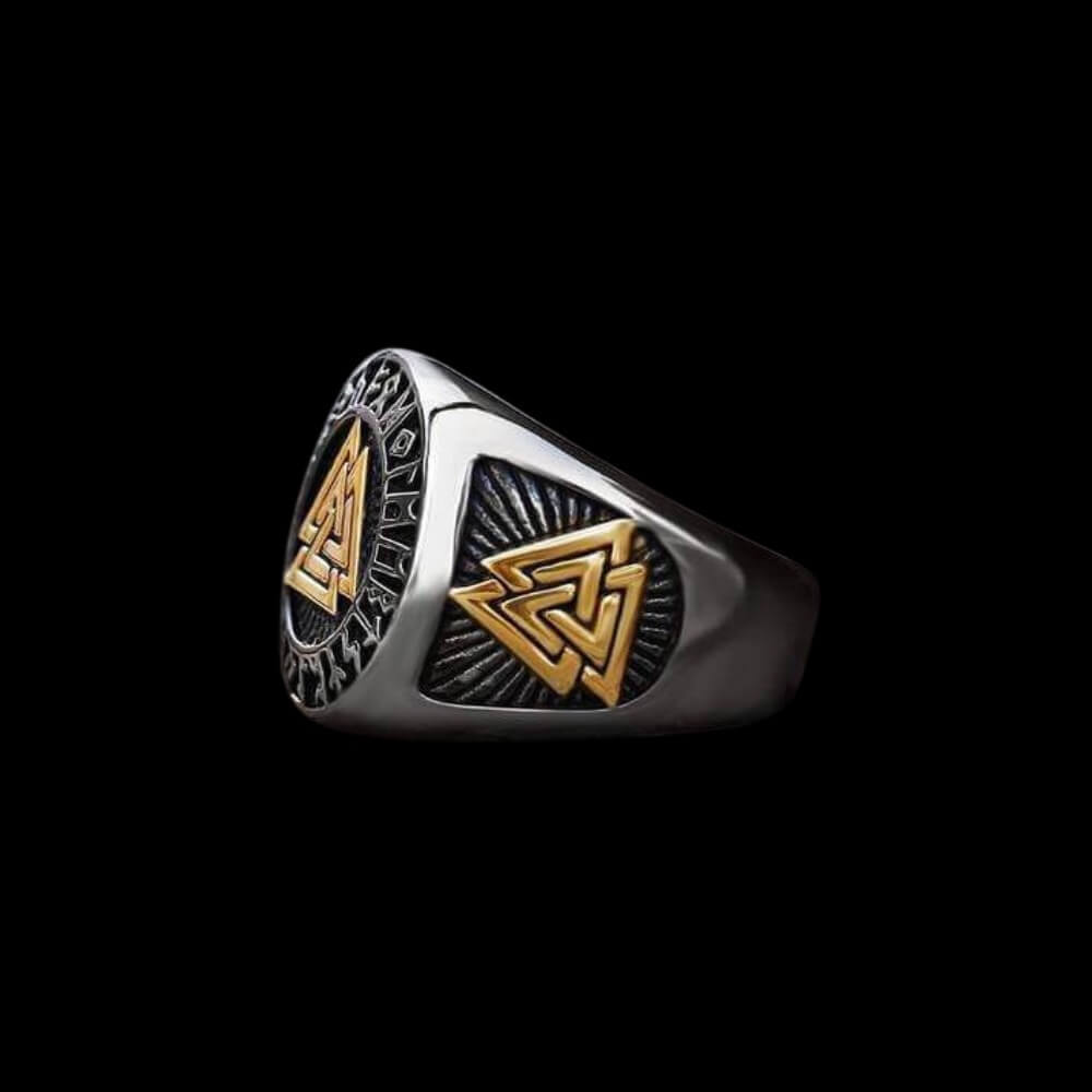 Golden Valknut Ring