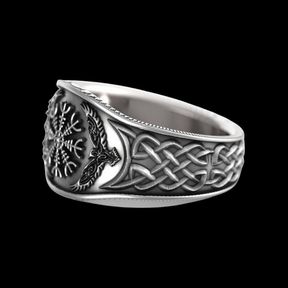 Huginn and Muninn Helm of Awe Ring