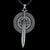 Kings Sword and Shield with Runes Necklace