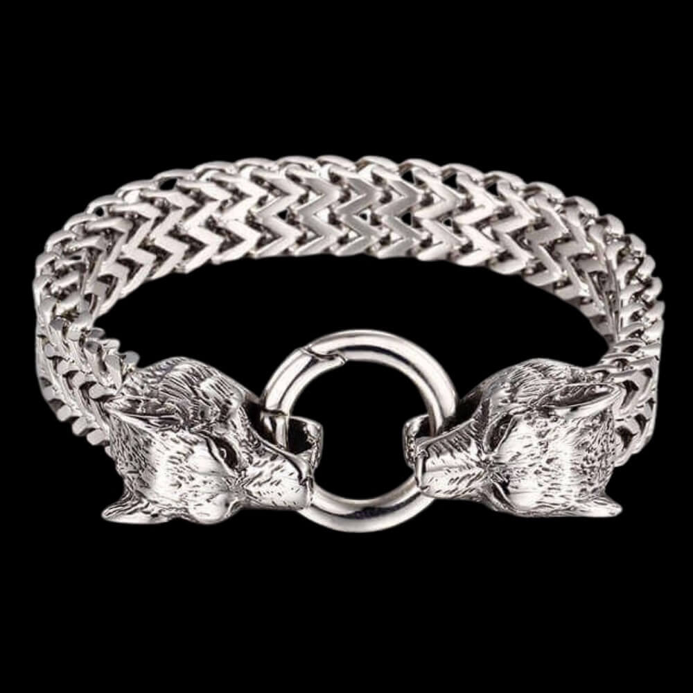 Odin's Wolves Mesh Chain Bracelet