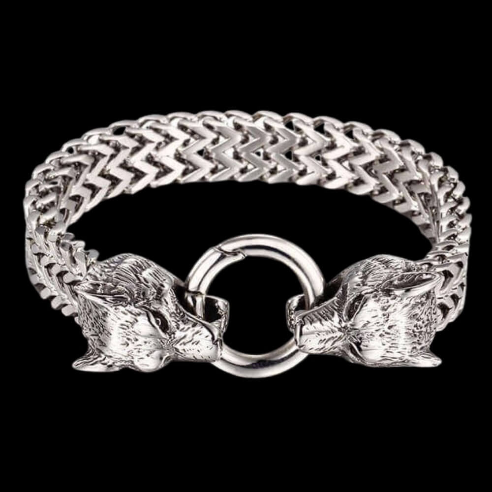 Wolf Bracelet | Stainless Steel Viking Wolf / Dragon Head Arm Ring – Sons  of Vikings