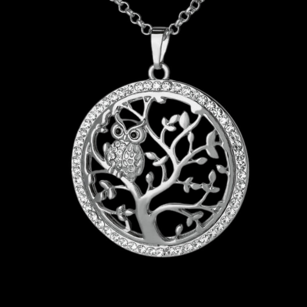 Owl on Yggdrasil Necklace