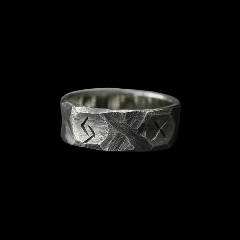 Adjustable Rustic Runes Ring