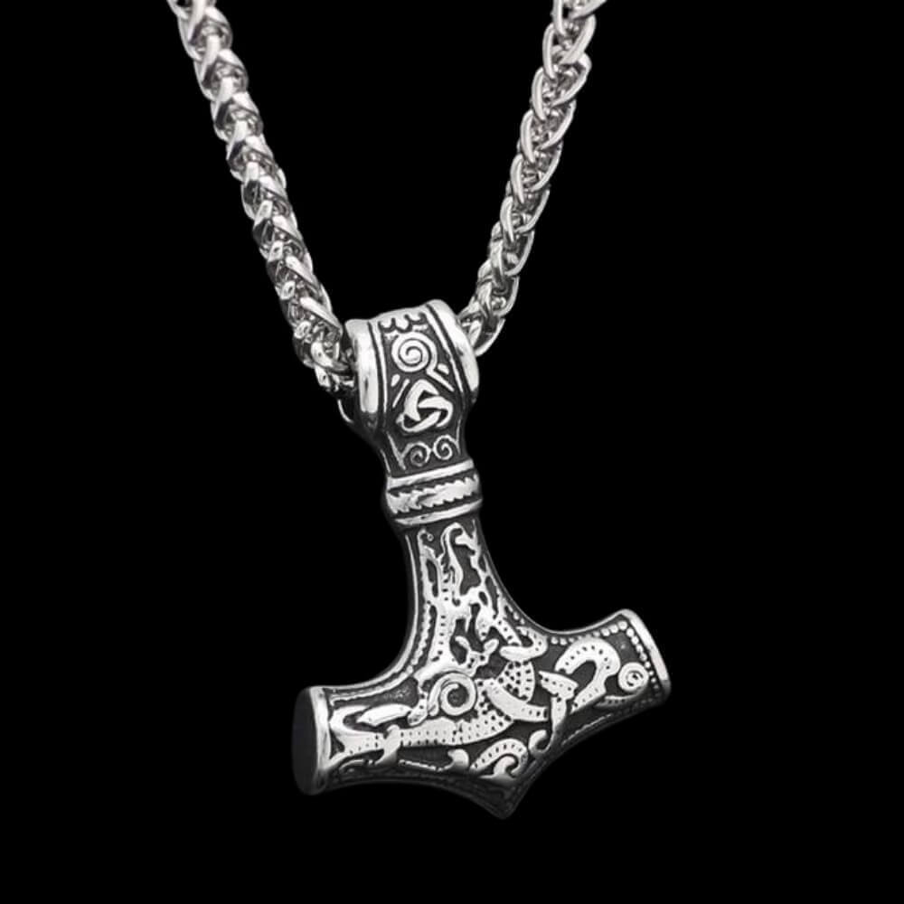 Silver Raven Mjolnir Necklace | Handmade | Viking Jewellery – vkngjewelry