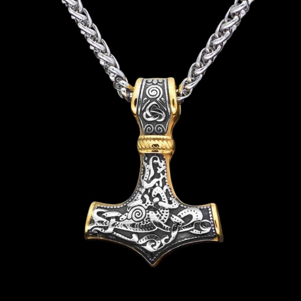 Buy Thor Hammer Pendant Necklace Viking Mjolnir the Thors Hammer Necklace  Sterling Silver Vikings Thors Hammer Mjolnir Amulet Necklace Online in  India - Etsy