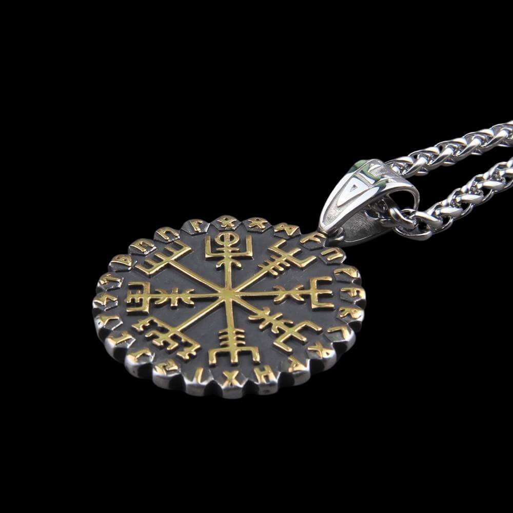 Vegvísir and Helm of Awe Necklace