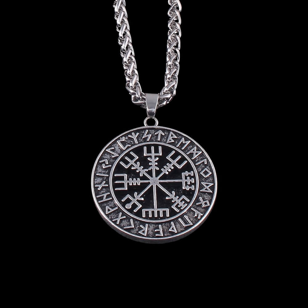 Vegvisir and Runes Necklace