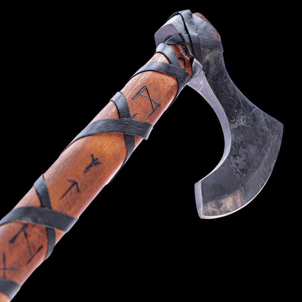 Viking Axe with Engraved Runes