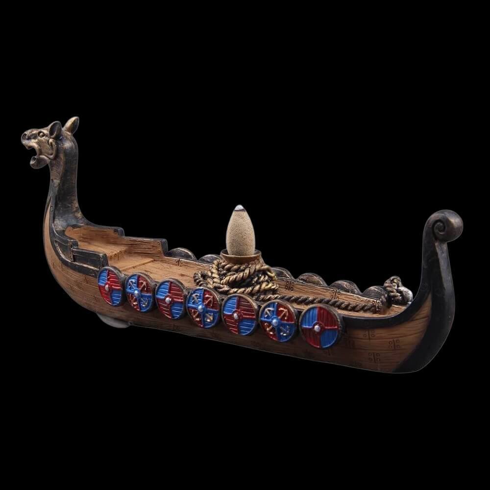 Viking Dragon Ship Incense Holder
