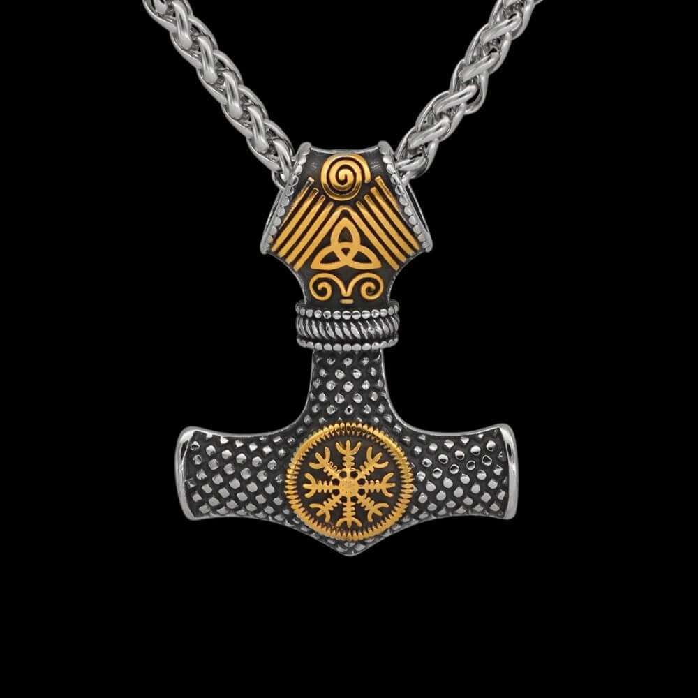 Buy Thor Hammer Pendant in Solid Gold 14k and 18k, Mjolnir Necklace Online  in India - Etsy
