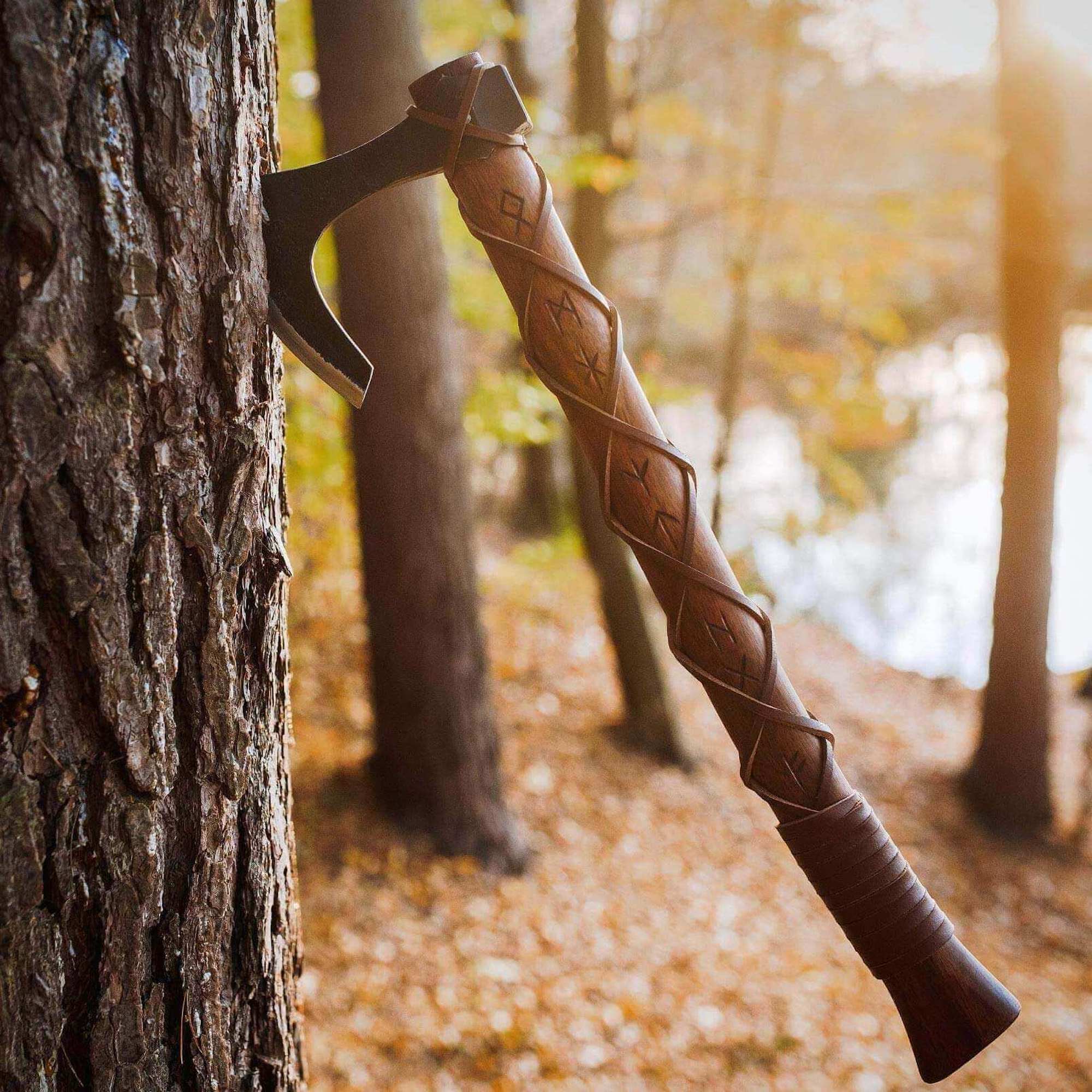 Skeggøx Norse Axe with Engraved Runes