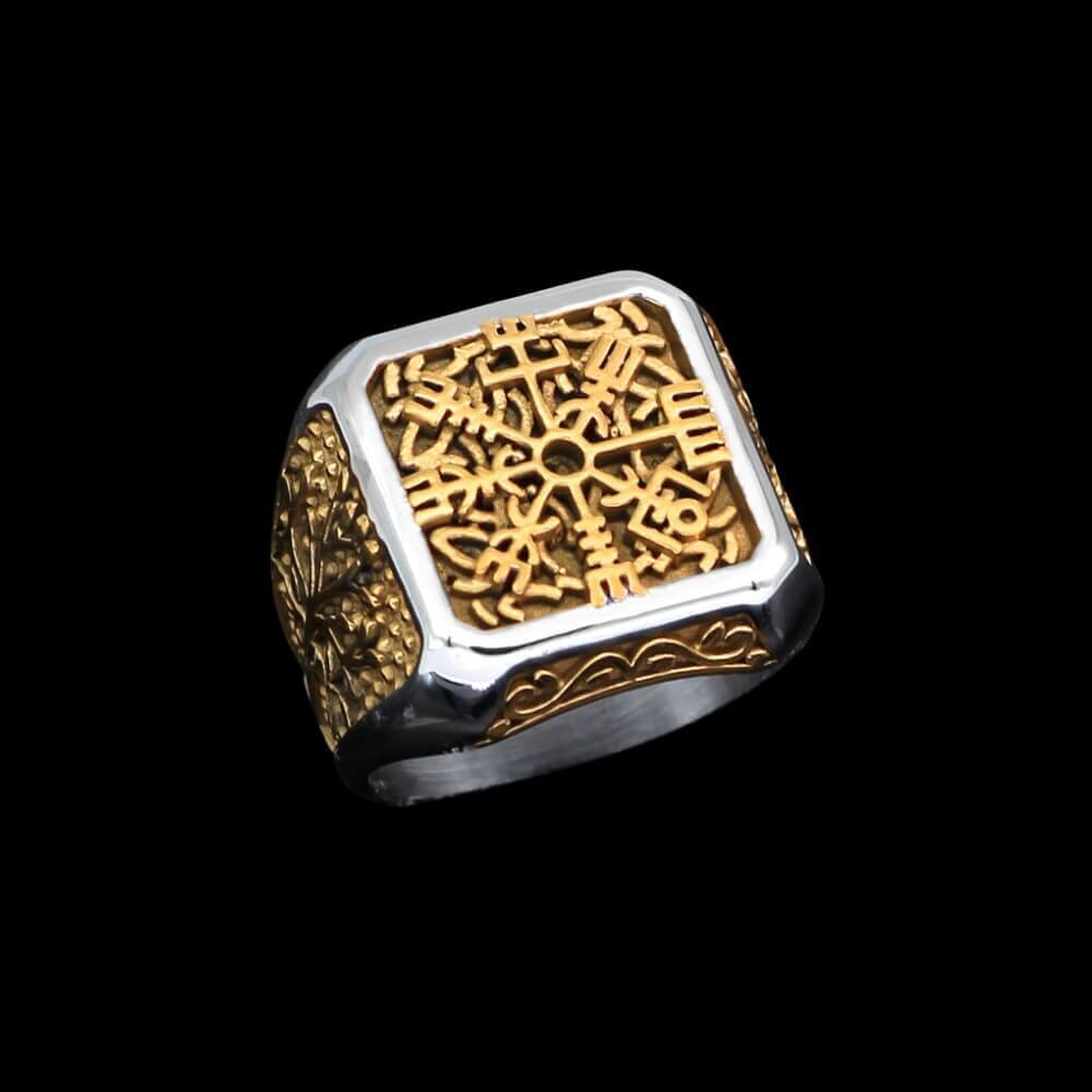 Vegvísir and Yggdrasil Ring