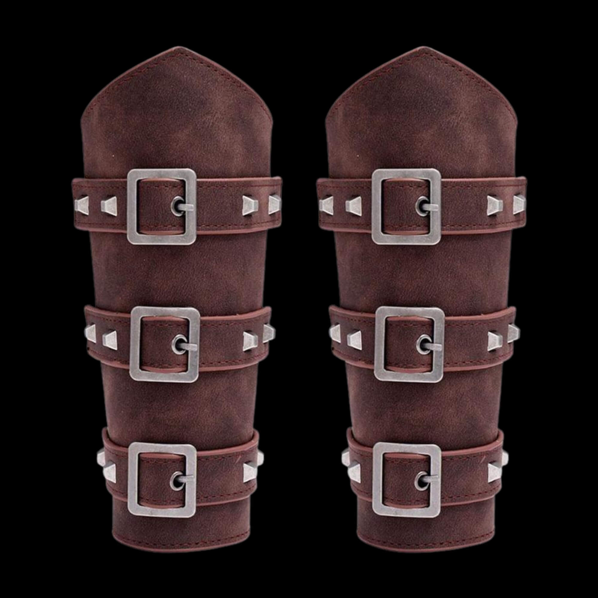 Black Leather Viking Bracers for Viking Armor. Inspired by Baldur 