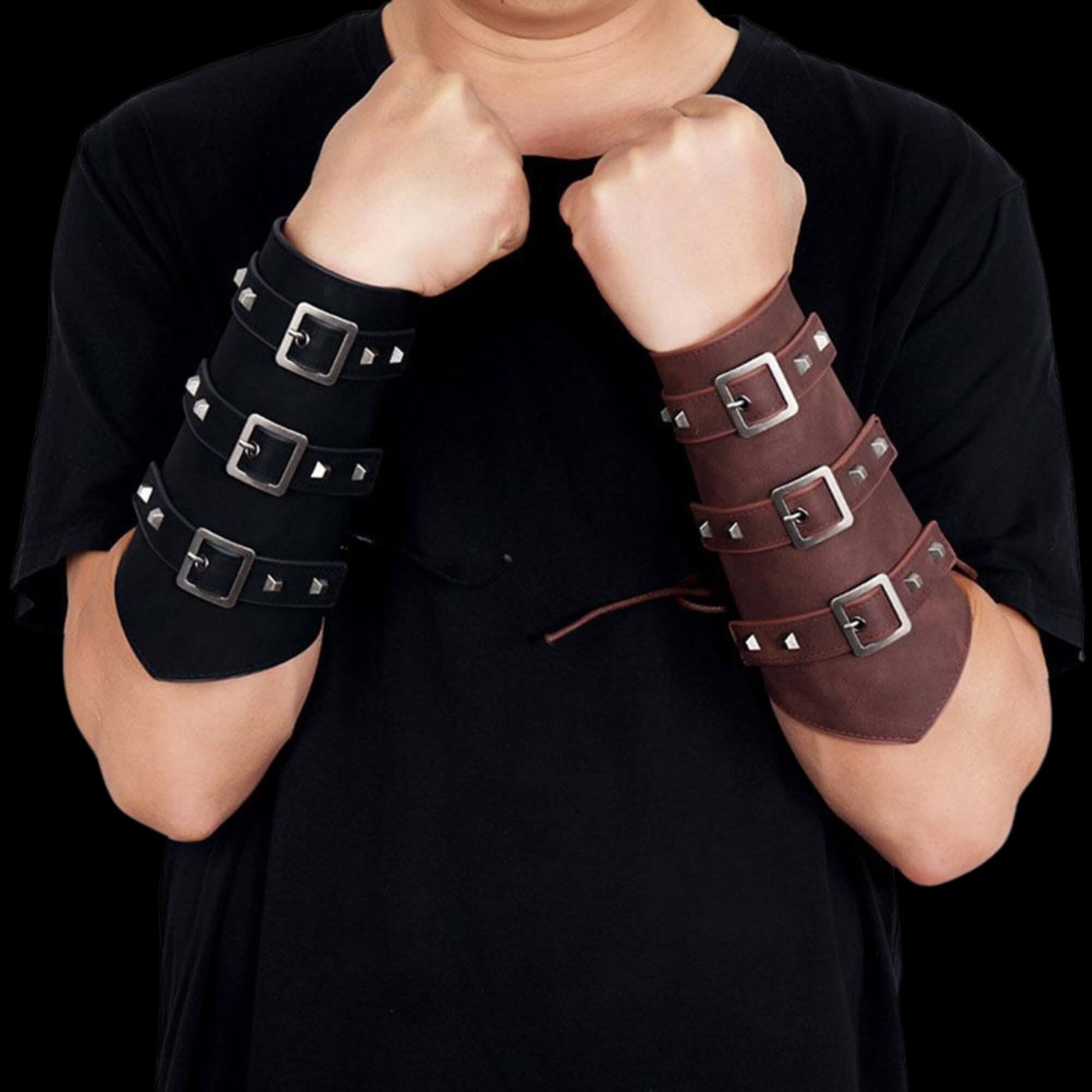 Viking Faux Leather Bracers